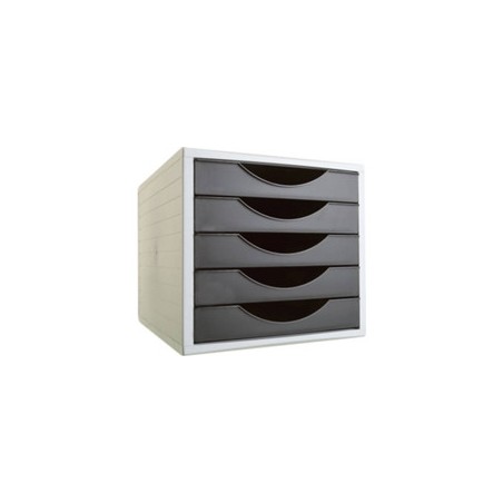 10050-MODULO ECOGREEN 5 CAJONES FORMATO 340X270X260 MM NEGRO ARCHIVO 2000 4005 NE