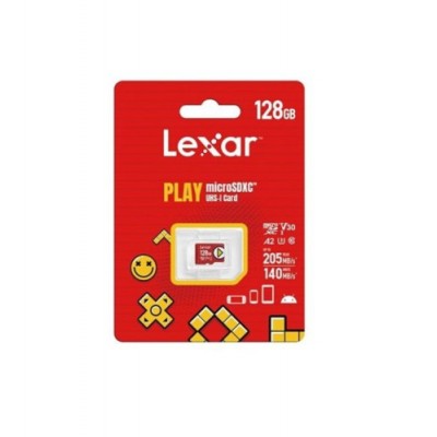 LEXAR 128GB PLAY MICROSDXC UHS I CARDS UP TO 205MB S READ 140MB S WRITE C10 A2 V30 U3