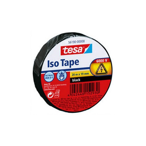 10154-ROLLO CINTA AISLANTE PVC 19MMX20METROS NEGRA TESA 56190-00008-22