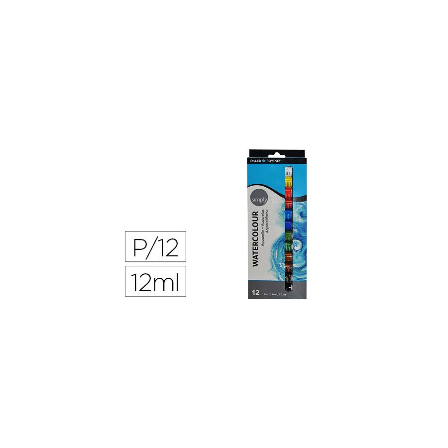 10178-SET ACUARELAS 12X 12ML SIMPLY DALER ROWNEY D134500100