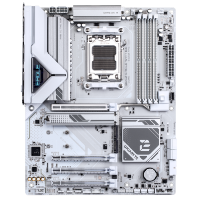 GIGABYTE B850 EAGLE WIFI7 ICE Placa base Procesadores AMD Ryzen serie 9000 VRM digital de 822 fases hasta 8200 MHz DDR5 OC 1x M
