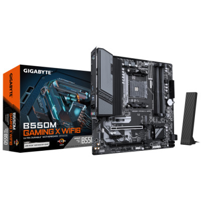 GIGABYTE B550M GAMING X WIFI6 Placa base Procesadores AMD Ryzen 5000 VRM de 53 fases hasta 3200 MHz DDR4 1x M2 PCIe 40 1x M2 PC