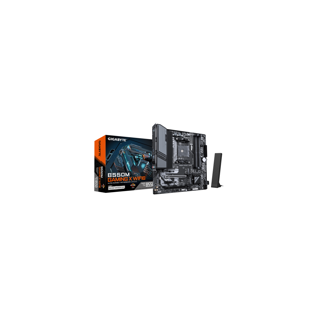 GIGABYTE B550M GAMING X WIFI6 Placa base Procesadores AMD Ryzen 5000 VRM de 53 fases hasta 3200 MHz DDR4 1x M2 PCIe 40 1x M2 PC