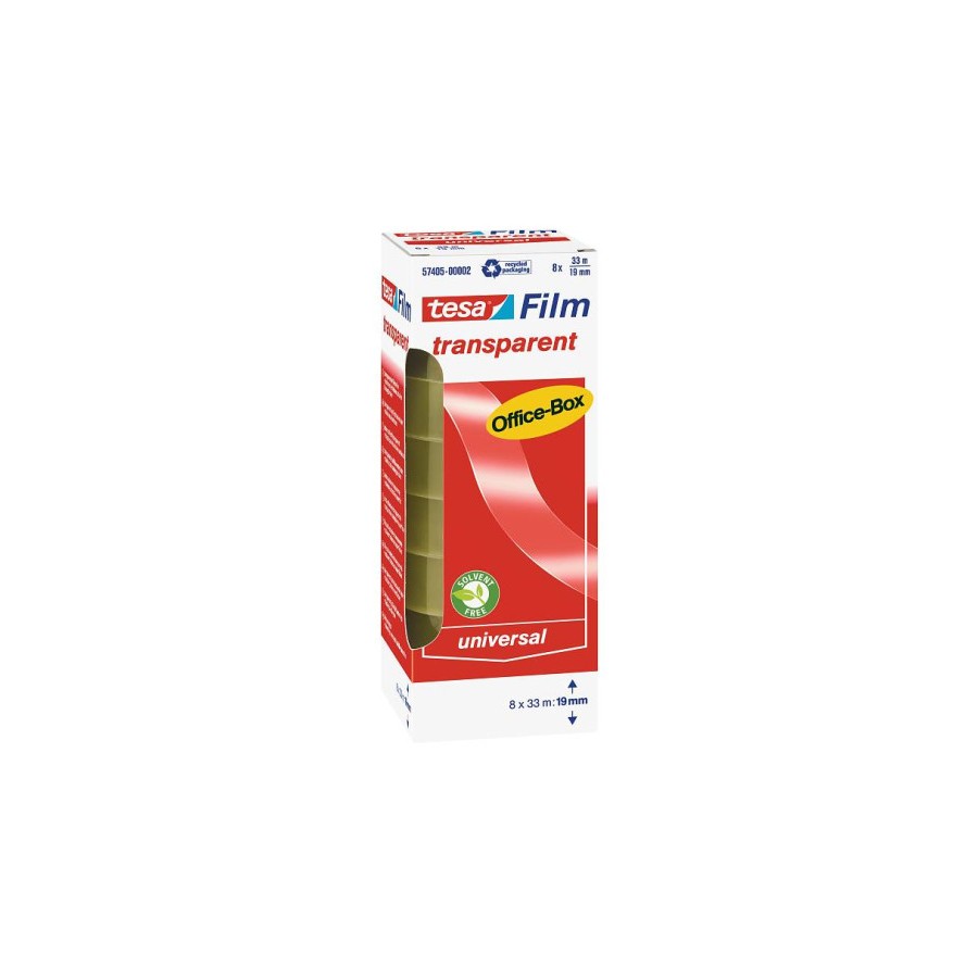 10195-PACK 8 CINTAS ADHESIVAS TRANSPARENTE 33MX19MM TESA 57405-00002-01 10195-PACK 8 CINTAS ADHESIVAS TRANSPARENTE 33MX19MM TESA 57405-00002-01