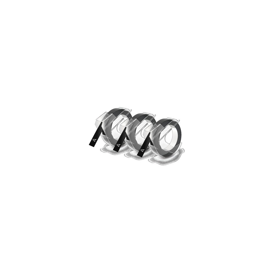1027-PACK 3 CINTAS ETIQUETA NEGRO 9MMX3M. DYMO S0847730