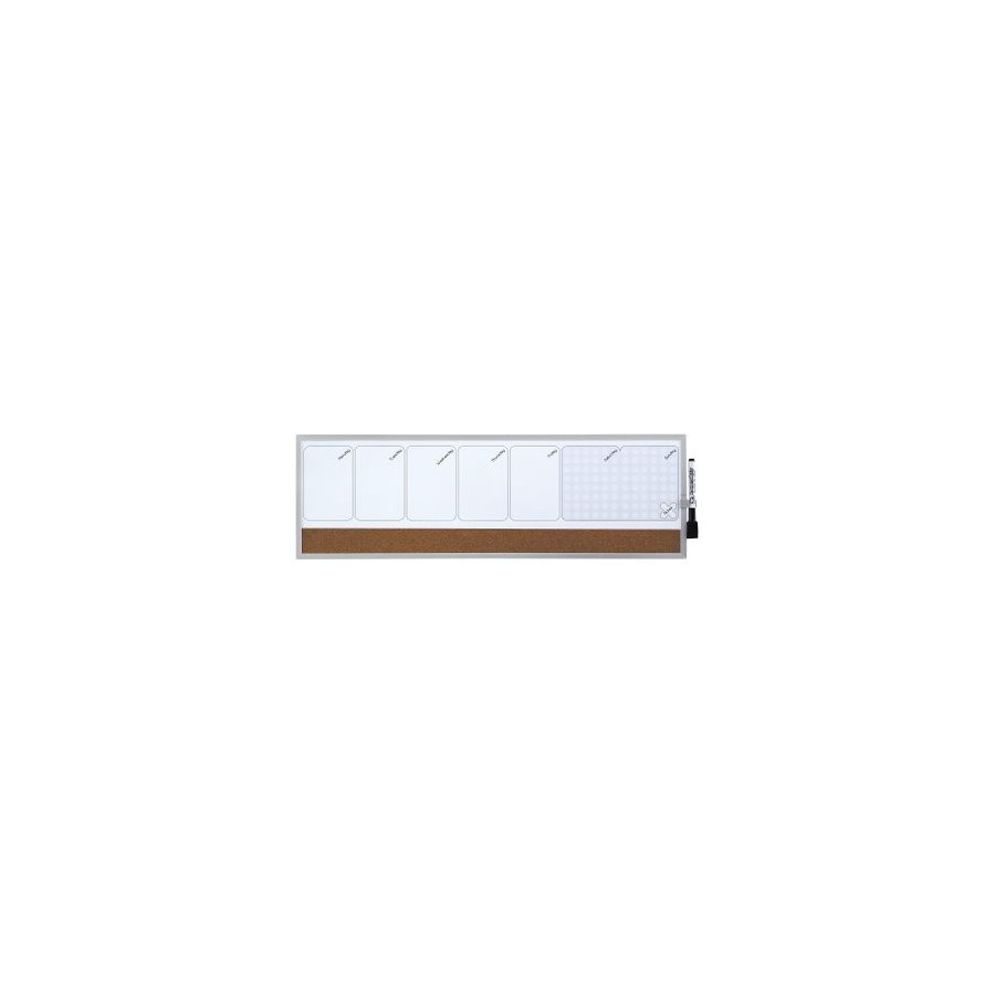 10344-ORGANIZADOR SEMANAL MAGNETICO+TABLERO CORCHO HORIZONTAL 585x190MM NOBO 1903780 10344-ORGANIZADOR SEMANAL MAGNETICO+TABLERO CORCHO HORIZONTAL 585x190MM NOBO 1903780
