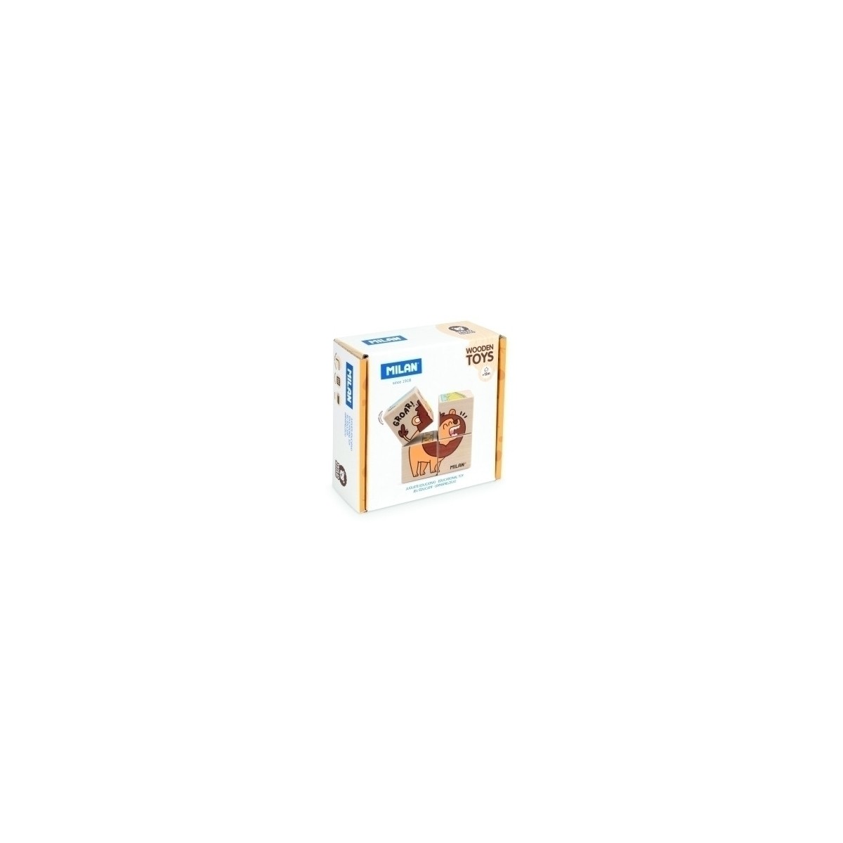 JUGUETE EDUCATIVO DE MADERA ROMPECABEZAS DE CUBOS WILD SAFARI MILAN 660530