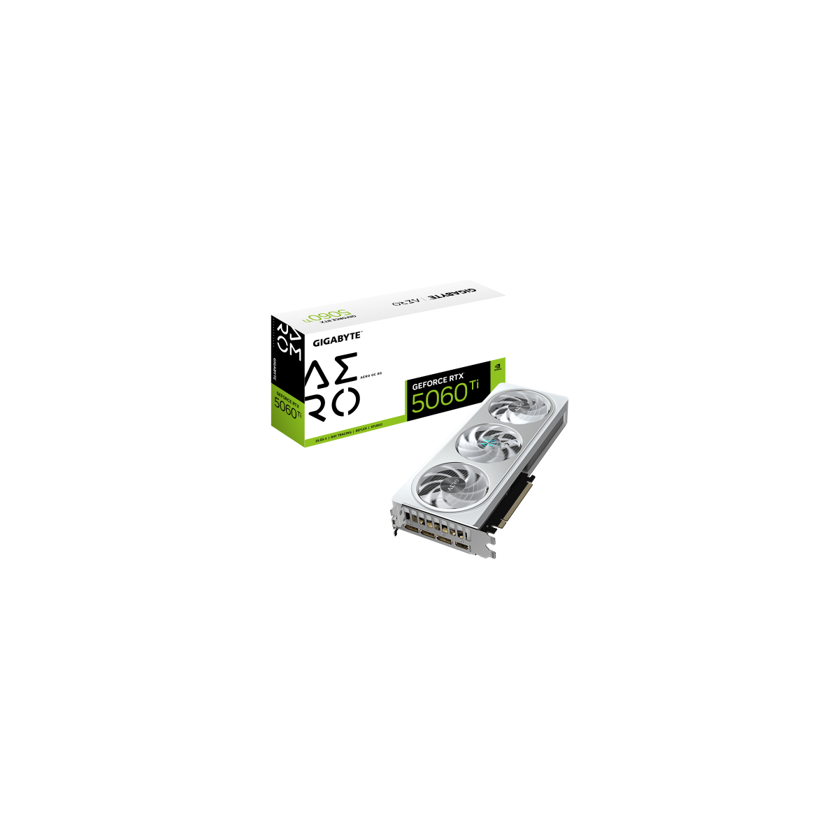 GIGABYTE GeForce RTX 5060 Ti AERO OC 8G Tarjeta Grafica 8 GB GDDR7 128 bits PCI E 50 2647 MHz Frecuencia del nucleo 3 x Display