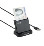 10586-TooQ Lector de Tarjetas Inteligentes DNIe VISION USB 2.0, Negro