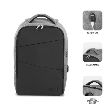 10668-MOCHILA ANTIRROBO SECURE V2 AP ANTITHEFT BACKPACK 16" BLACK