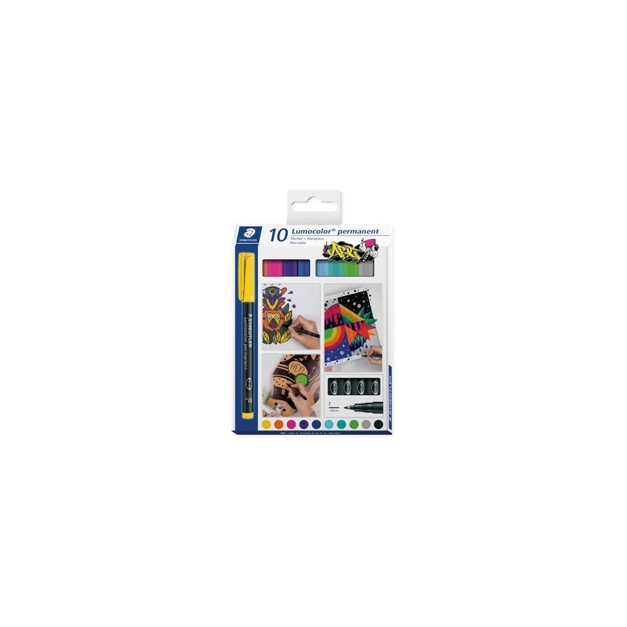 10777-ESTUCHE 10 UDS LUMOCOLOR PERMANENT 318 STAEDTLER 318 C10 10777-ESTUCHE 10 UDS LUMOCOLOR PERMANENT 318 STAEDTLER 318 C10