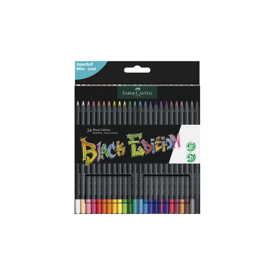 10818-ESTUCHE 24 LAPICES DE COLORES BLACK EDITION. FABER CASTELL 116424 10818-ESTUCHE 24 LAPICES DE COLORES BLACK EDITION. FABER CASTELL 116424