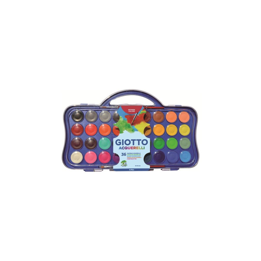 10838-ESTUCHE 36 ACUARELAS 30 MM + 2 PINCELES GIOTTO F353600 10838-ESTUCHE 36 ACUARELAS 30 MM + 2 PINCELES GIOTTO F353600