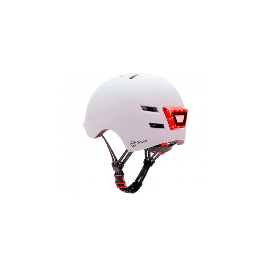 10874-YOUIN CASCO CON LED FRONTAL Y TRASERO BLANCO (TALLA M) 10874-YOUIN CASCO CON LED FRONTAL Y TRASERO BLANCO (TALLA M)