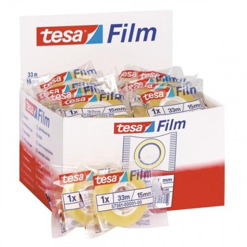 1105-CINTA ADHESIVA STANDARD 15MM.X33M.EN BOLSITA TRANSPARENTE TESA 57381-00001-01