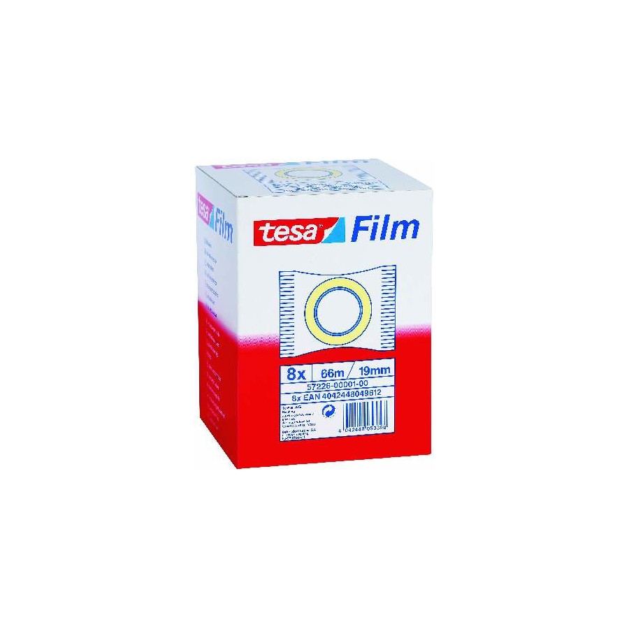 1107-CINTA ADHESIVA STANDARD 19MM.X66M.EN BOLSITA TRANSPARENTE TESA 57226-00001-01 1107-CINTA ADHESIVA STANDARD 19MM.X66M.EN BOLSITA TRANSPARENTE TESA 57226-00001-01