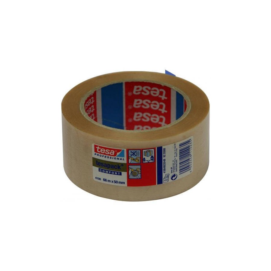 1113-CINTA DE EMBALAJE EN PVC RUGOSO 50MM.X66M. TRANSPARENTE TESA 04100-00228-00