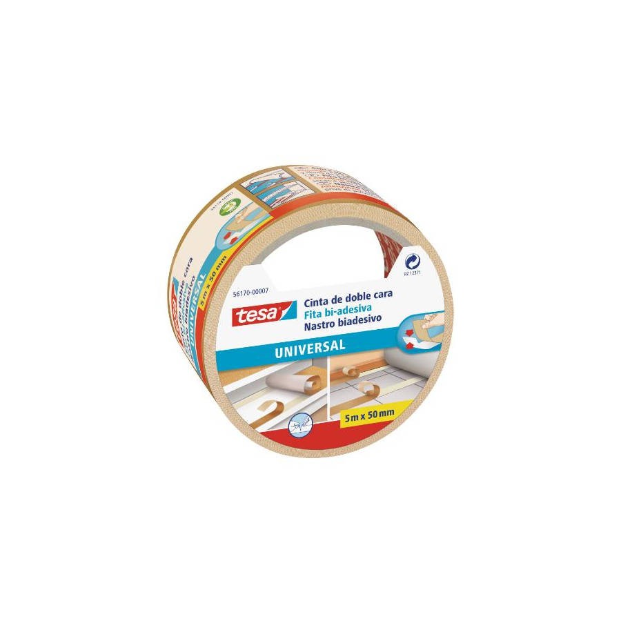 1116-CINTA ADHESIVA UNIVERSAL DOBLE CARA ESPECIAL MOQUETAS 50MM.X5M. TESA 56170-00007-11 1116-CINTA ADHESIVA UNIVERSAL DOBLE CARA ESPECIAL MOQUETAS 50MM.X5M. TESA 56170-00007-11