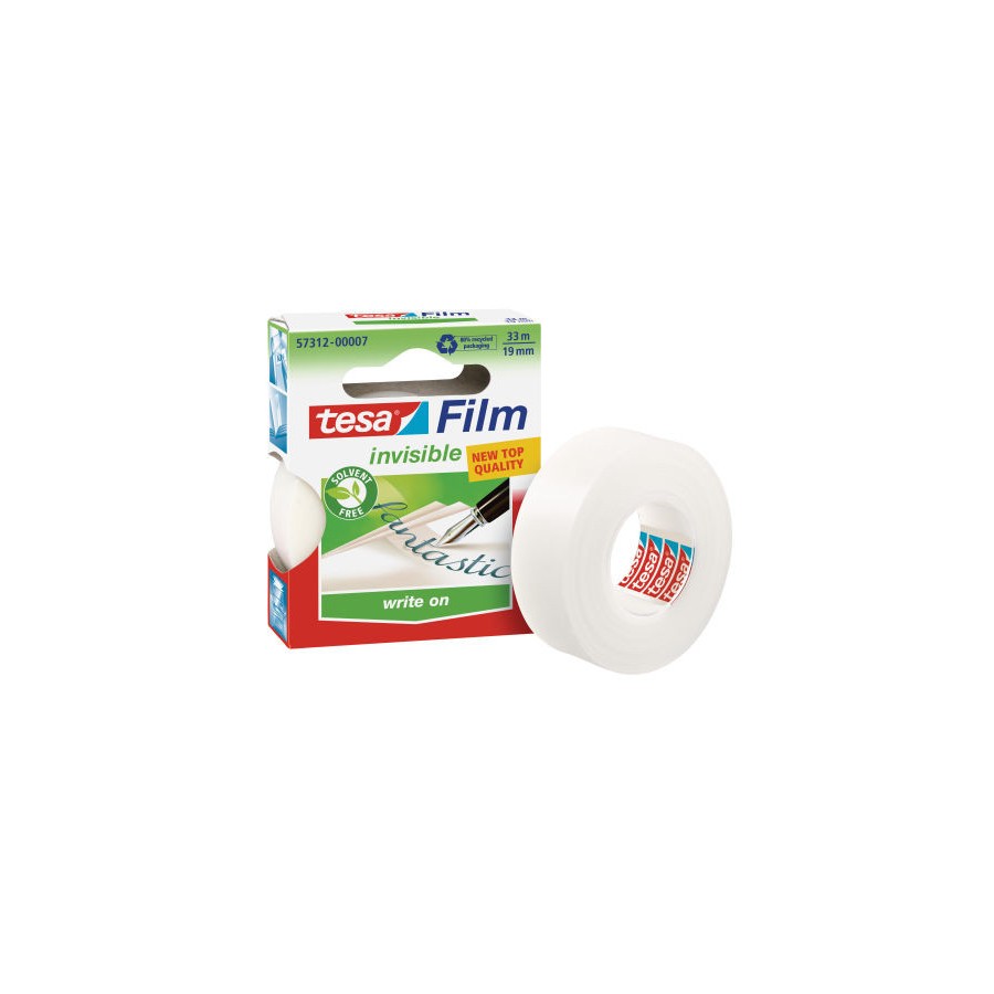 1121-CINTA ADHESIVA ECOLOGICA APTA PARA ESCRITURA 19MM.X33M. TRANSPARENTE TESA 57312-00008-08