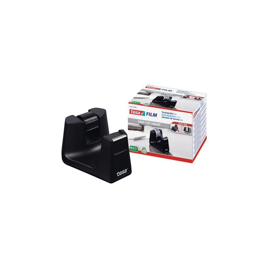 1122-DISPENSADOR SOBREMESA "PORTARROLLOS" EASY CUT SMART PARA ROOLLOS DE 33M. NEGRO TESA 53902-00000-01 1122-DISPENSADOR SOBREMESA "PORTARROLLOS" EASY CUT SMART PARA ROOLLOS DE 33M. NEGRO TESA 53902-00000-01