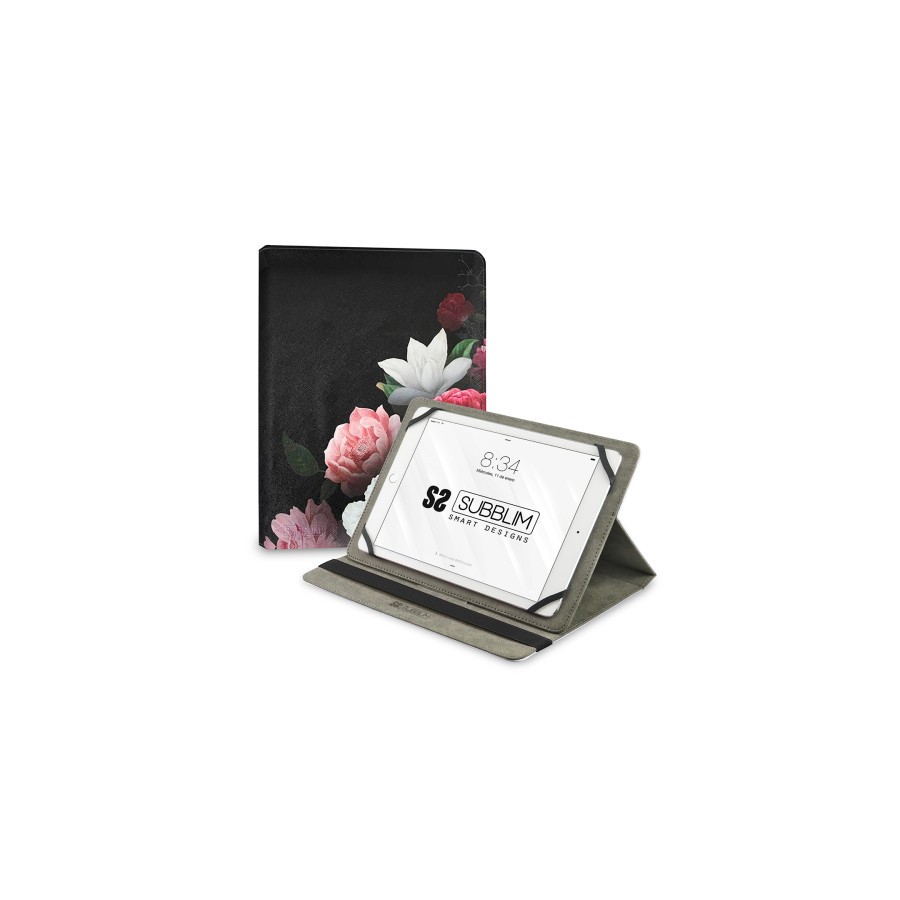 11283-SUBBLIM Funda Tablet Universal TRENDY CASE ROSAS 11"