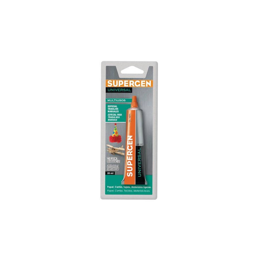 1135-ADHESIVO UNIVERSAL TRANSPARENTE EN TUBO 20ML. SUPERGEN 62620-00000-00 1135-ADHESIVO UNIVERSAL TRANSPARENTE EN TUBO 20ML. SUPERGEN 62620-00000-00
