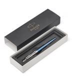 1147-BOLIGRAFO RETRACTIL JOTTER WATERLOO AZUL CON RIBETE CROMADO PUNTO MEDIO TINTA AZUL PARKER 1953191
