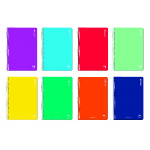 1157-CUADERNO ESPIRAL SERIE BASIC TAPA BLANDA 60 GRS. FOLIO (215X310MM.) 80 HOJAS PAUTADO 2,5 CON MARGEN PACSA 16440