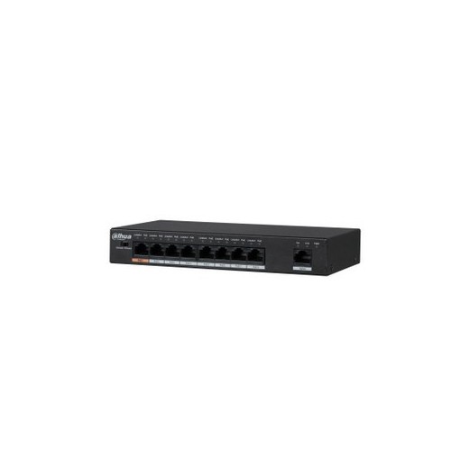 11694-(DH-PFS3009-8ET1GT-96-V2) DAHUA SWITCH HI-POE 2.0 8 PUERTOS + 1 UPLINK RJ45