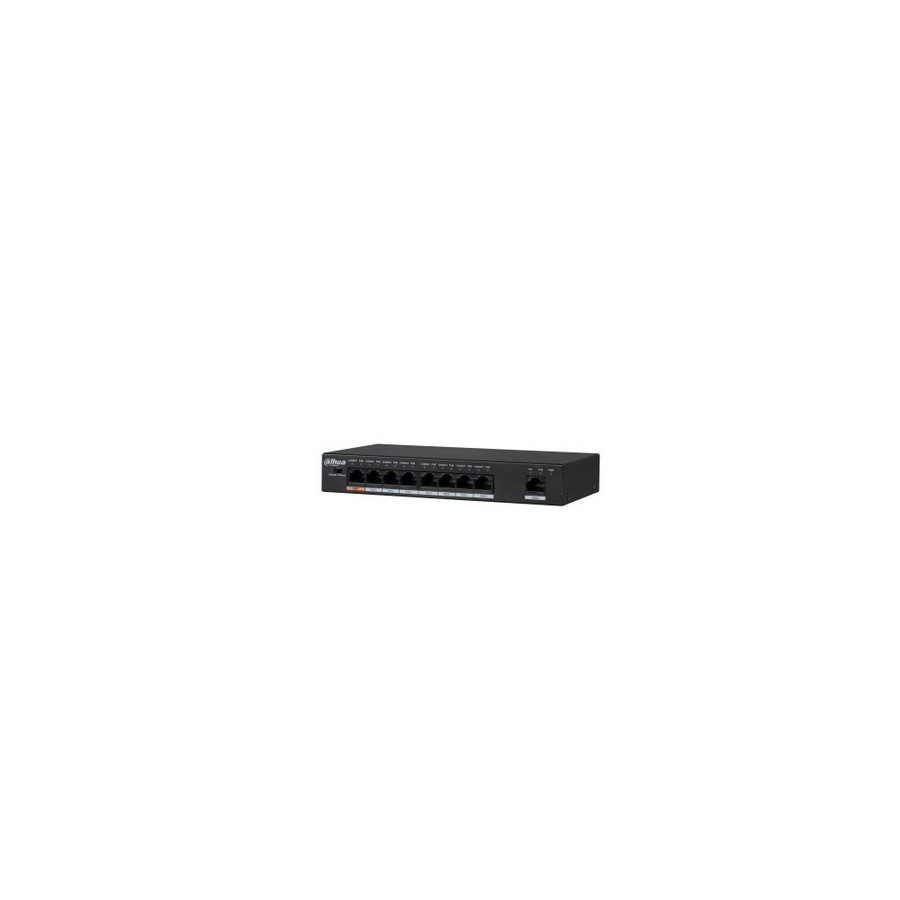 11694-(DH-PFS3009-8ET1GT-96-V2) DAHUA SWITCH HI-POE 2.0 8 PUERTOS + 1 UPLINK RJ45