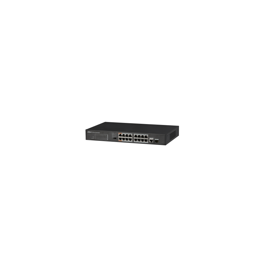 11712-(DH-PFS3117-16ET-135) DAHUA SWITCH POE 16 PUERTOS + 1 PUERTO GIGABIT