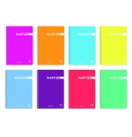 1182-CUADERNO SERIE PLASTIPAC 90 GRS. TAPA POLIPROPILENO FOLIO (215X310MM.) 80 HOJAS CUADRICULA 5X5 CON MARGEN SURTIDO P