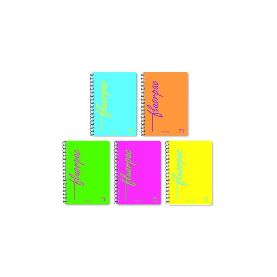 1193-CUADERNO SERIE FLUORPAC TAPA POLIPROPILENO 90 GRS. FLUOR 4o (155X215MM.) 80 HOJAS CUADRICULA 4X4 CON MARGEN SURTIDO 1193-CUADERNO SERIE FLUORPAC TAPA POLIPROPILENO 90 GRS. FLUOR 4o (155X215MM.) 80 HOJAS CUADRICULA 4X4 CON MARGEN SURTIDO