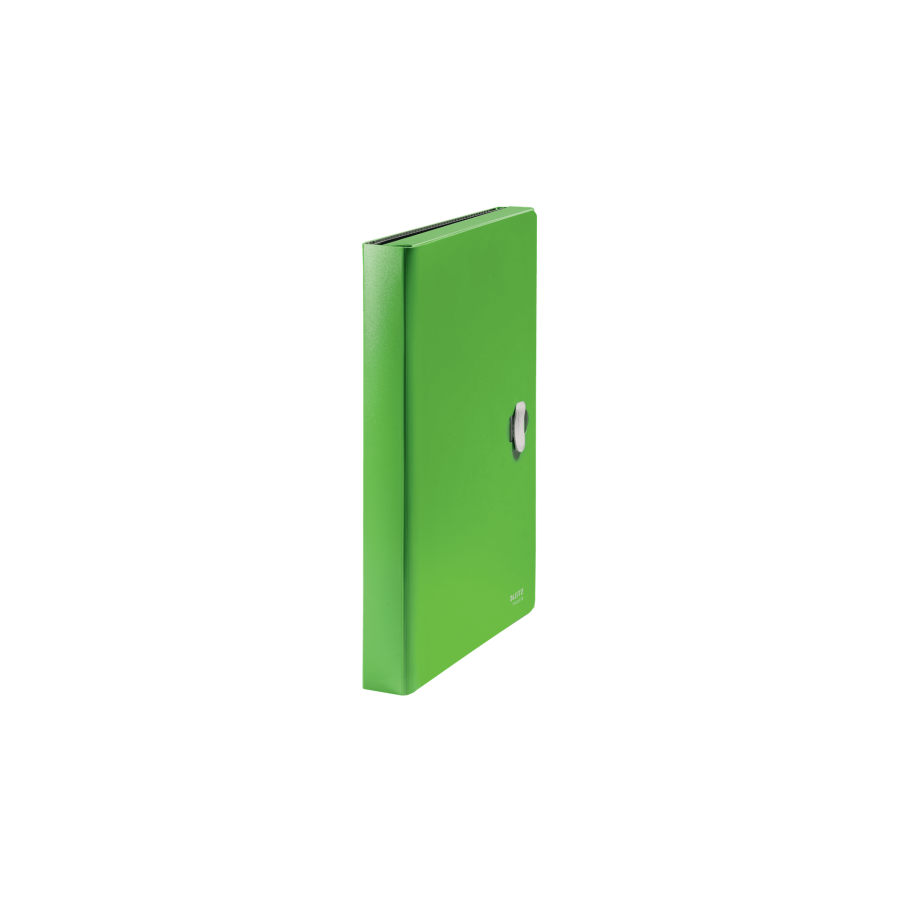 11998-CARPETA POLIPROPILENO ACORDEON 5 POSICIONES+BOLSILLO FRONTAL BROCHE GIRATORIO A4 RECYCLE VERDE LEITZ 46240055