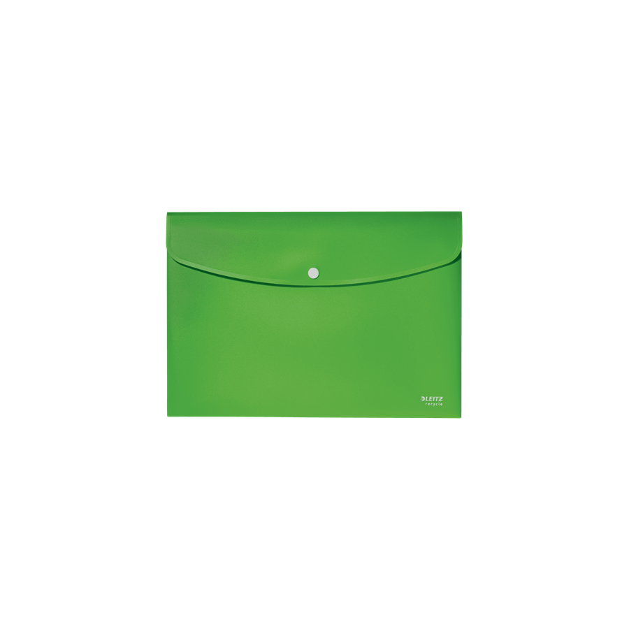 12028-SOBRES POLIPROPILENO OPACO A4 CON BROCHE BOTON RECYCLE VERDE LEITZ 46780055