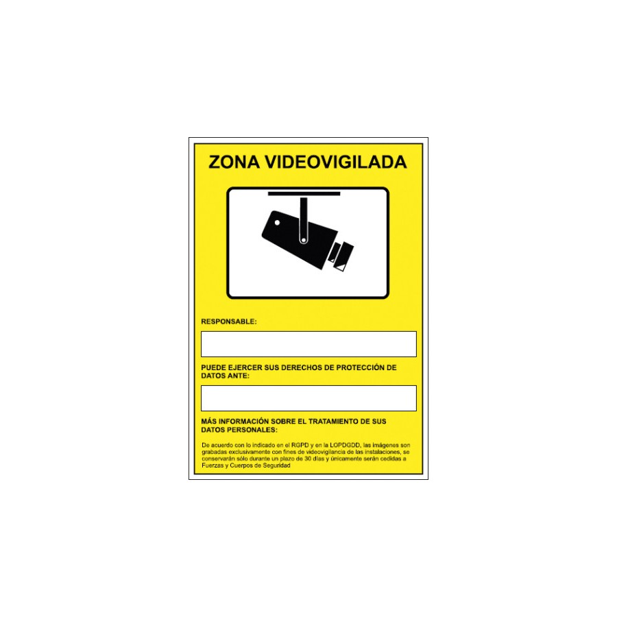 12074-SENAL HOMOLOGADA AVISO CAMARAS DE VIGILANCIA 24 HORAS 210x297MM PVC AMARILLO ARCHIVO2000 6172-09 AM 12074-SENAL HOMOLOGADA AVISO CAMARAS DE VIGILANCIA 24 HORAS 210x297MM PVC AMARILLO ARCHIVO2000 6172-09 AM