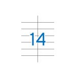 12121-CAJA 100 HOJAS ETIQUETAS BLANCAS PERMANENTES 105,0 X 42,4 MM APLI 1277