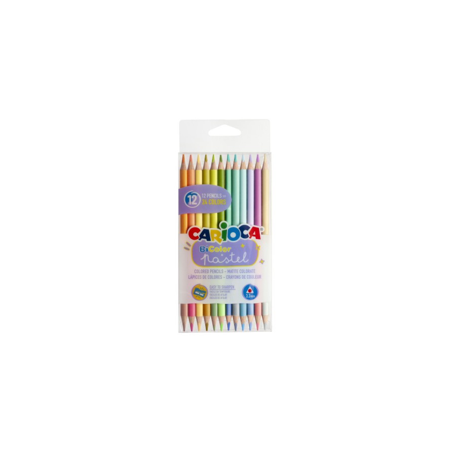 12172-CAJA 12 LAPICEROS BICOLOR PASTEL CARIOCA 43309 12172-CAJA 12 LAPICEROS BICOLOR PASTEL CARIOCA 43309