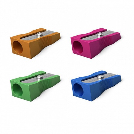 12213-SACAPUNTAS DE ALUMINIO FERRO COLOR, VARIOUS COLORES ERICH KRAUSE 38014