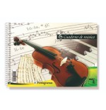 1228-CUADERNO BLOCKS DE MUSICA 80 GRS. 4o (155X215MM.) 20 HOJAS 8 PENTAGRAMAS PACSA 18801