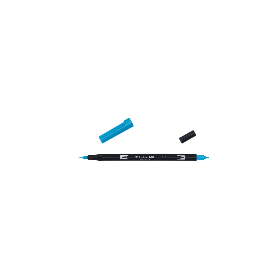 12314-ROTULADOR DOBLE PUNTA PINCEL DUAL BRUSH-515 - COLOR LIGHT BLUE. TOMBOW ABT-515