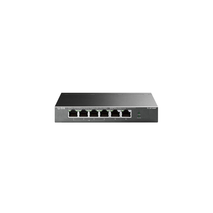 12540-TP-Link TL-SF1006P switch No administrado Fast Ethernet (10/100) Energia sobre Ethernet (PoE) Negro