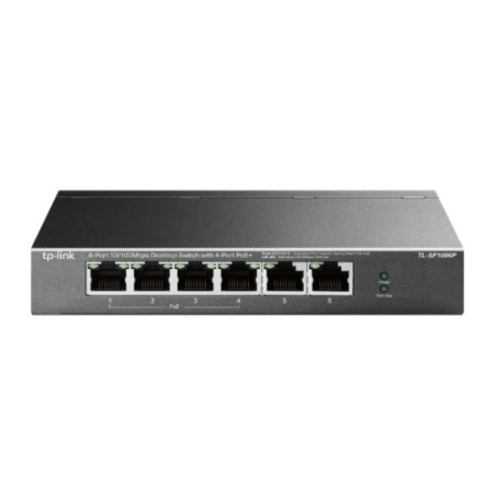 12540-TP-Link TL-SF1006P switch No administrado Fast Ethernet (10/100) Energia sobre Ethernet (PoE) Negro