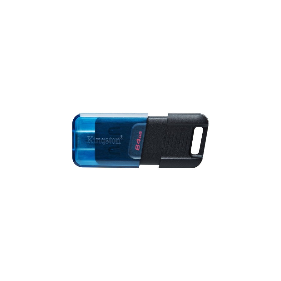 12615-Kingston Technology DataTraveler 80 unidad flash USB 64 GB USB Tipo C 3.2 Gen 1 (3.1 Gen 1) Negro, Azul
