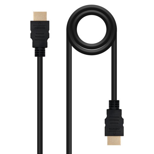 12762-Nanocable Cable HDMI V1.4 Alta Velocidad / HEC), A/M-A/M, Negro, 1 m