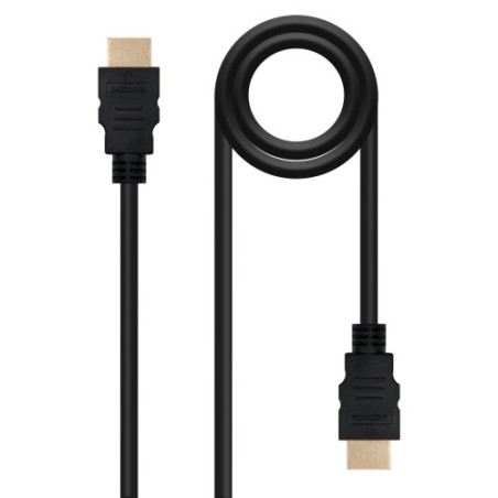 12762-Nanocable Cable HDMI V1.4 Alta Velocidad / HEC), A/M-A/M, Negro, 1 m