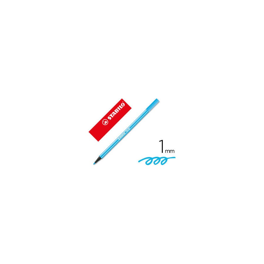13178-ROTULADOR PREMIUM CON PUNTA DE FIBRA BISELADA PEN 68 MAX COLOR AZUL CELESTE STABILO 768/57