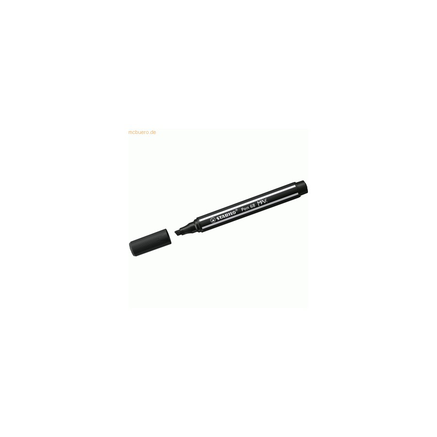 13184-ROTULADOR PREMIUM CON PUNTA DE FIBRA BISELADA PEN 68 MAX COLOR NEGRO STABILO 768/46