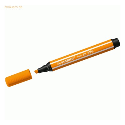 ROTULADOR PREMIUM CON PUNTA DE FIBRA BISELADA PEN 68 MAX COLOR NARANJA STABILO 768 54