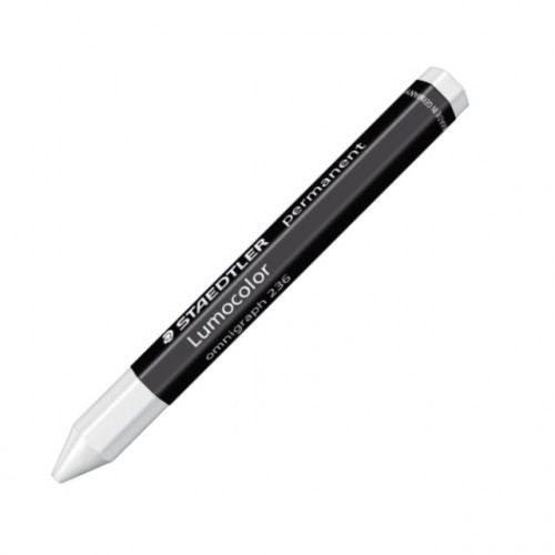 1338-LAPIZ CERA PERMANENTE LUMOCOLOR OMNIGRAPH 12MM. BLANCO STAEDTLER 236-0